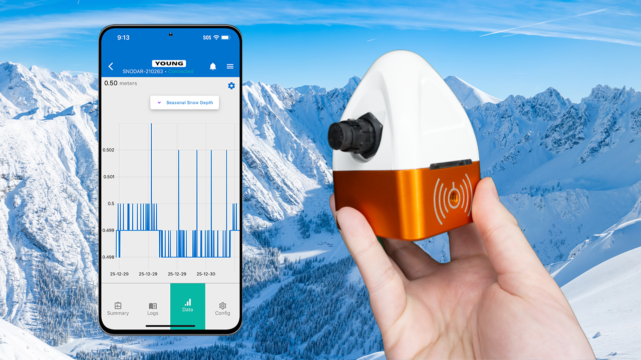 SNOdar in Hand with Mobile App
